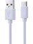 iPhone 15 Serisi için 30CM Tip-C Örgülü Tpe Tel Cep Telefonu Bakır Çekirdekli Şarj Kablosu (Veri Aktarımını Desteklemiyor)-Beyaz (Yurt Dışından) 1