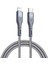 2m Usb-C-Lightning Kablosu Pd 20W Hızlı Şarj Aleti Naylon Örgülü Veri Kablosu-Gri (Yurt Dışından) 1