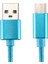iPhone 15 Serisi için 1m Dokuma Doku Tip-C Samsung Note 8/s8/s8 Plus Vb. için USB Tersinir Veri Senkronizasyon Kablosu-Mavi (Yurt Dışından) 2