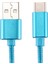 iPhone 15 Serisi için 1m Dokuma Doku Tip-C Samsung Note 8/s8/s8 Plus Vb. için USB Tersinir Veri Senkronizasyon Kablosu-Mavi (Yurt Dışından) 3