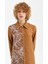 File Detaylı Uzun Tunik Camel 3