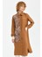 File Detaylı Uzun Tunik Camel 1