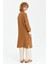 File Detaylı Uzun Tunik Camel 5