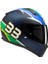 C10 BB33 MC21SF Kapalı Motosiklet Kaskı Mat Mavi Yeşil 2