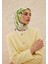 Lime Garden Desen Pamuk Vual Eşarp Yeşil 2