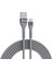 1,5m Usb'den Mikro Usb'ye Veri Kablosu 2,4A Esnek Ka Kablo-Gri (Yurt Dışından) 1