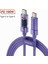 1m Type-C Cep Telefonu Kablosu 100W Hızlı Şarj Kablosu - Mor (Yurt Dışından) 2
