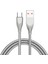 1m Usb-A'dan Type-C'ye 6A Hızlı Şarj Veri Kablosu Karbon Çelik Hortum Yaylı Kablo - Gümüş (Yurt Dışından) 1
