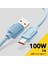 2m A-C 7A 100W Usb-A - Type-C Kablo Hızlı Şarj Veri Kablosu - Mavi (Yurt Dışından) 5