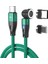 2m 540 Derece Dönen Manyetik Şarj Kablosu 2'si 1 Arada Pd 60W Type-C - 8-Pin + Type-C Veri Kablosu, LED Işıklı - Yeşil (Yurt Dışından) 1