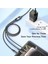 1,2 M 3'ü 1 Arada 100 W Şeffaf Hızlı Şarj Kablosu Lightning+Micro Usb+Type-C Veri Kablosu - Siyah (Yurt Dışından) 3