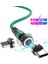 2m 540 Derece Dönen Manyetik Şarj Kablosu 2'si 1 Arada Pd 60W Type-C - 8-Pin + Type-C Veri Kablosu, LED Işıklı - Yeşil (Yurt Dışından) 2