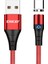 2m 3A Hızlı Şarj Manyetik Kablo Usb'den Type-C'ye 480MBPS Veri Kablosu - Kırmızı (Yurt Dışından) 1