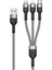 Android 8-Pin Için 3'ü 1 Arada 3.5A Şarj Naylon Örgülü USB Kablosu Veri Aktarım Teli (Ce / Fcc / Ukca / Rohs Sertifikası) (Yurt Dışından) 1