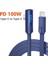 2m Açılı Type-C 100W Hızlı Şarj Kablosu 480MBPS Veri Aktarım Kablosu - Mavi (Yurt Dışından) 2