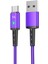 2 M Usb'den Type-C'ye Örgülü Kablo 7A Telefon Hızlı Şarj Kablosu - Mor (Yurt Dışından) 1