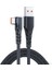 Huawei Samsung Için 2m 6A 66W Hızlı Şarj Kablosu USB - Tip-C Sağ Açı Örgülü Veri Kablosu - Siyah (Yurt Dışından) 1