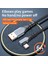 Huawei Samsung Için 2m 6A 66W Hızlı Şarj Kablosu USB - Tip-C Sağ Açı Örgülü Veri Kablosu - Siyah (Yurt Dışından) 3