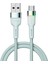 2m 2.4A Hızlı Şarj Kablosu Usb-A'dan Mikro Usb'ye LED Aydınlatma Kablosu 480MBPS Veri Iletim Kablosu-Mavi (Yurt Dışından) 1