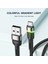 2m 2.4A Hızlı Şarj Kablosu Usb-A'dan Mikro Usb'ye LED Aydınlatma Kablosu 480MBPS Veri Iletim Kablosu-Mavi (Yurt Dışından) 2