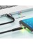2m 2.4A Hızlı Şarj Kablosu Usb-A'dan Mikro Usb'ye LED Aydınlatma Kablosu 480MBPS Veri Iletim Kablosu-Mavi (Yurt Dışından) 5