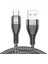 Huawei Samsung Için 1m 6A 66W Usb'den Tip-C'ye Hızlı Şarj + Veri Senkronizasyon Kablosu Örgülü Veri Kablosu - Gri (Yurt Dışından) 1
