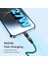 1m Manyetik Şarj Kablosu 3'ü 1 Arada Pd 60W Type-C - 8-Pin / Type-C / Mikro USB Veri Aktarım Kablosu, LED Işıklı - Yeşil (Yurt Dışından) 4