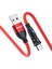 2m 3A Hızlı Şarjlı Usb'den Tip-C'ye 180 Derece Döndürme LED Göstergeli Naylon Örgülü Veri Kablosu - Kırmızı (Yurt Dışından) 1