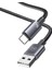 Sufeng Serisi 1,2m Usb-A - Tip-C 3A Hızlı Şarjlı Alüminyum Alaşımlı Veri Kablosu - Kararmış (Yurt Dışından) 2