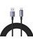 Sufeng Serisi 1,2m Usb-A - Tip-C 3A Hızlı Şarjlı Alüminyum Alaşımlı Veri Kablosu - Kararmış (Yurt Dışından) 5