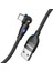 1m Usb'den Yıldırıma 180 Derece Döndürmeli 2.1A Veri Kablosu, LED Göstergeli - Siyah (Yurt Dışından) 1
