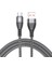 Huawei Samsung Için 3m 6A 66W Hızlı Şarj Kablosu USB - Tip-C Örgülü Veri Kablosu - Gri (Yurt Dışından) 1