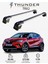 Renault Captur 2020-SONRASI Trx2 Thunder Carrier Kilitli Ara Atkı Taşıyıcı Tavan Barı Siyah 1