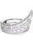 5665346 Swarovski Yüzük Hyperbola Cocktail Ring, Carbon Neutral Zirconia, Mixed Cuts, Double Bands, White, Rhodium Plated 1