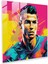 Cam Baskı - Pop Art Ronaldo - Cristiano Ronaldo, Cristiano Ronaldo, Çizgi Roman Tarzı, Cesur Renkler, 30X30 1