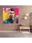 Cam Baskı - Pop Art Ronaldo - Cristiano Ronaldo, Cristiano Ronaldo, Çizgi Roman Tarzı, Cesur Renkler, 30X30 3