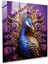 Regal Mor Tavuskuşu Cam Baskı - Mor, Regal, Zarif, Cam Duvar Tablosu, 30X30 1