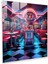 Retro Neon Diner Cam Baskı - Retro, Cam Duvar Sanatı, Ev Dekorasyonu, Cam Baskı, 30X30 1