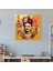 Frida'nın Bilgeliği Cam Baskı - Frida Kahlo, Çiçek Motifleri, Cam Sanatı, Duvar Dekorasyonu, 30X30 3