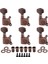 6x Sağ Elektro Gitar Kapalı Akort Burguları Makina Başları Bronz (Yurt Dışından) 1