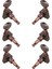 6x Sağ Elektro Gitar Kapalı Akort Burguları Makina Başları Bronz (Yurt Dışından) 2