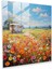 Çiçek Açan Karavan Cam Baskı - Karavan, Açan Çiçekler, Canlı, Cam Duvar Tablosu, 30X30 1