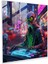 Funky Neon Uzaylı Dj Cam Baskı - Funky, Uzaylı Dj, Cam Sanatı, Duvar Dekorasyonu, 30X30 1