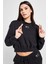 Sportswear Air Fleece Hoodie Crop Oversize Kesim Kadın Sweatshirt 1