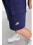 Sportswear Clup Fleece Erkek Lacivert Kargo Cepli Şort 3