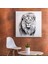 Görkemli Aslan Hat Sanatı Kanvas Tablo, 30X30 cm 2