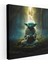 Gerçeküstü Büyülü Orman Kanvas Tablo Baskı: Meditasyon Yapan Yoda, 30X30 cm 1