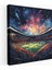 Yıldızlı Gece Futbol Stadyumu Kanvas Tablo, 30X30 cm 1