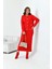 Kadın Kol Detaylı İkili Takım Kırmızı 20721 1