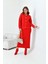 Kadın Kol Detaylı İkili Takım Kırmızı 20721 2